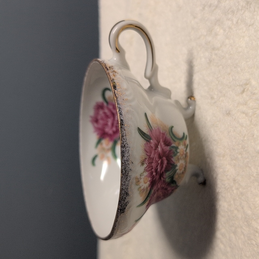 Vintage Footed Floral Teacup